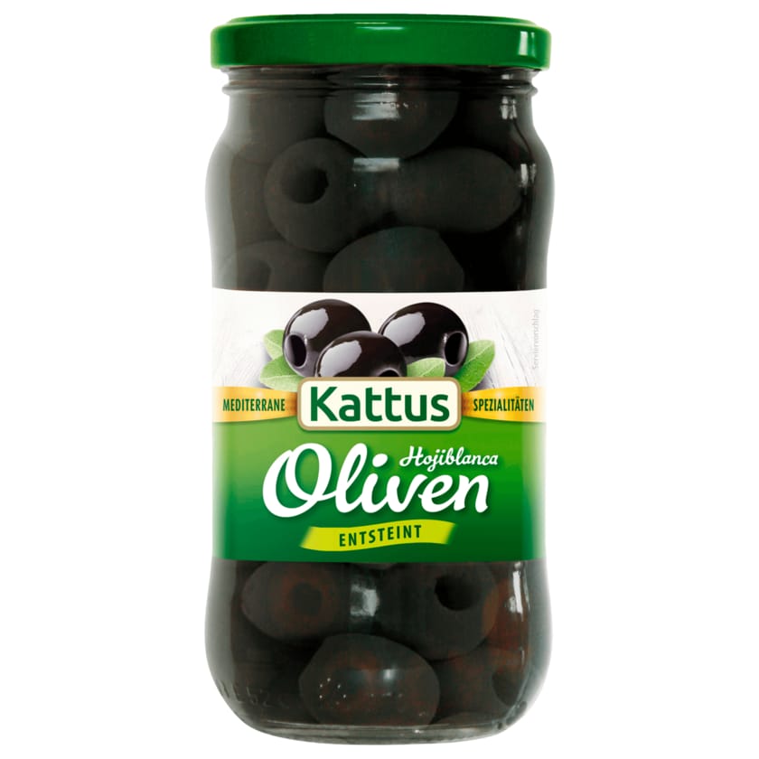 Kattus Schwarze Oliven entsteint 160g